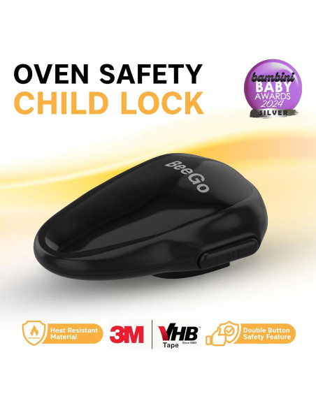 BeeGo Cerradura de Seguridad para Horno Negro - Adhesivo 3M VHB
