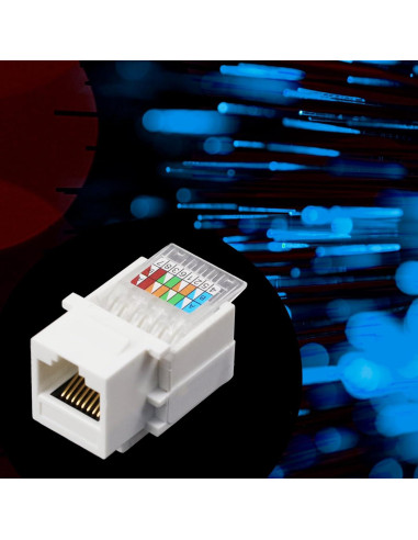 Adaptador Keystone RJ45 Antrader Cat5e/Cat6 Paquete de 10 Unidades