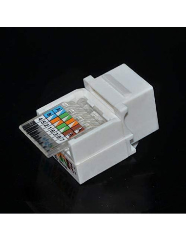 Adaptador Keystone RJ45 Antrader Cat5e/Cat6 Paquete de 10 Unidades