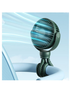 Ventilador Portátil JISULIFE Mini 4000mAh 4 Velocidades Verde