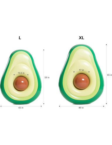 Flotador Inflable Aguacate Jasonwell Grande 150x110cm