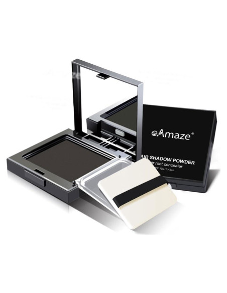 Polvo Sombra para Cabello eAmaze 12g Negro - Retoque Raíces Canosas