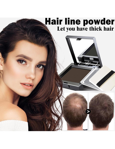 Polvo Sombra para Cabello eAmaze 12g Negro - Retoque Raíces Canosas