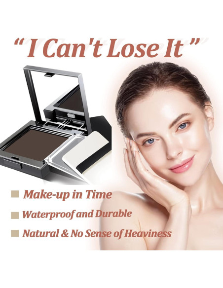 Polvo Sombra para Cabello eAmaze 12g Negro - Retoque Raíces Canosas