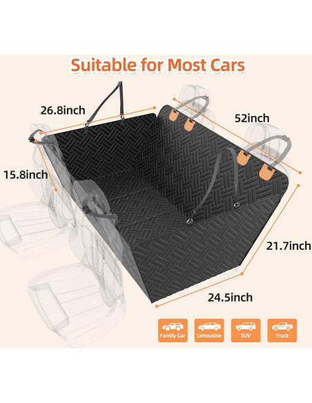 Extensor de Asiento Trasero para Perros LEHNI L-066 - Impermeable