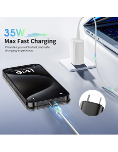 Adaptador Lightning a USB C TiMOVO 35W Carga Rápida Negro 2