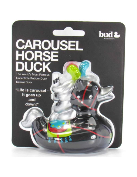 Caballo de Carrusel Bud Ducks - Pato de Goma Coleccionable 10.2 cm