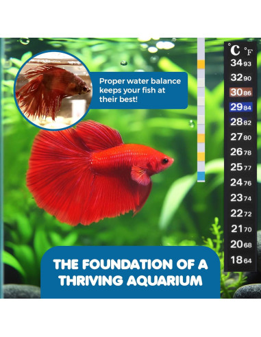 Kit de Prueba SunGrow para Acuario - 100 Tiras y Termómetro