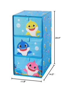 Organizador de Almacenamiento Baby Shark Idea Nuova 3 Cajones 2