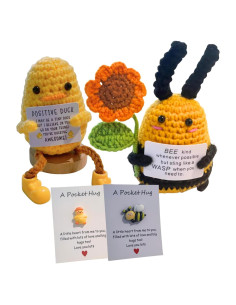 Juego de Regalo de Crochet Pato y Abeja - Apoyo Emocional