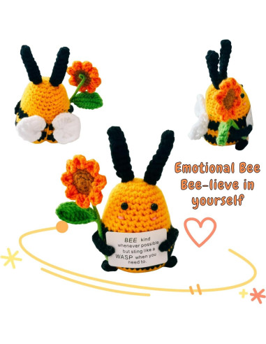 Juego de Regalo de Crochet Pato y Abeja - Apoyo Emocional