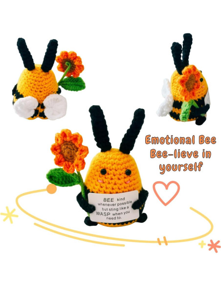 Juego de Regalo de Crochet Pato y Abeja - Apoyo Emocional