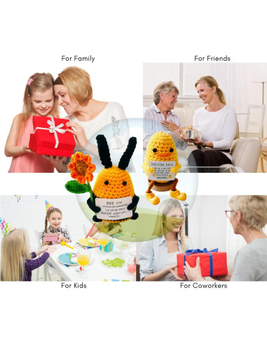Juego de Regalo de Crochet Pato y Abeja - Apoyo Emocional