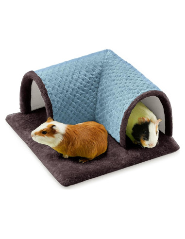 Túnel Escondite para Cobayas Jevnd - Cama Suave Azul 34cm