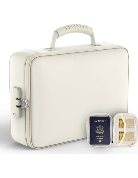 Caja de Documentos a Prueba de Fuego Grothery Beige 5200F