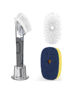 Juego de Cepillo para Platos RIMAY con Dispensador de Jabón