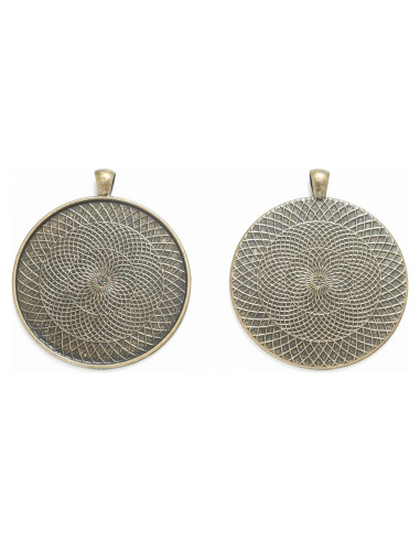 10 Piezas Base Colgante Redondo 50mm Bronce SHUNAE Joyería DIY