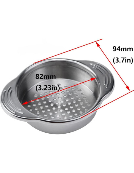 Colador de Acero Inoxidable Antrader 11.68 cm Drenaje Rápido