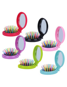 Juego de 6 Cepillos de Pelo Plegables con Espejo - Casa de Linternas