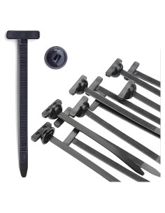 50 Clips de Cierre de Nylon Genérico para Automóviles Negros