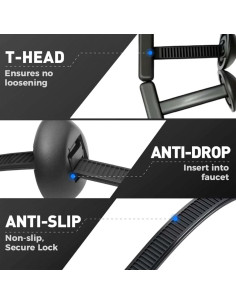50 Clips de Cierre de Nylon Genérico para Automóviles Negros 2