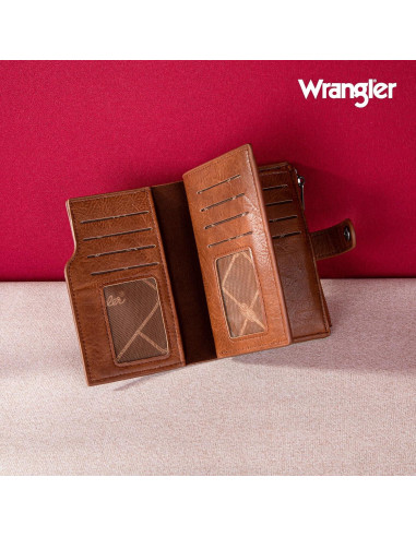 Billetera Bifold Slim Wrangler para Mujeres - Cuero Vegano