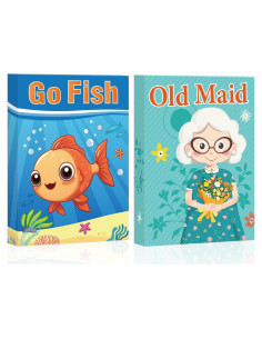 Juegos de Cartas Etyishe Ve a Pescar y Vieja Doncella para Niños