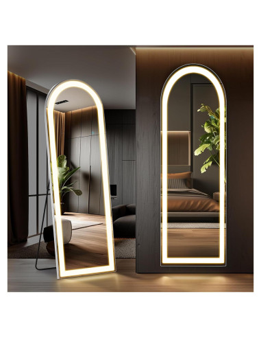 Espejo de Cuerpo Entero Elevon LED 160x50 cm con 3 Colores