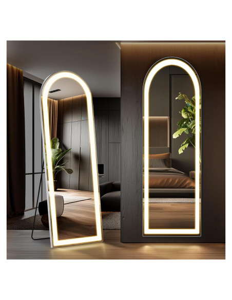 Espejo de Cuerpo Entero Elevon LED 160x50 cm con 3 Colores