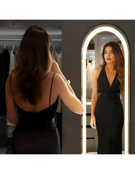 Espejo de Cuerpo Entero Elevon LED 160x50 cm con 3 Colores