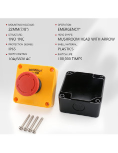 Interruptor de Parada de Emergencia Baomain 660V a Prueba de Climas 2