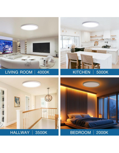 Luz de Techo LED Empotrada 30 cm Dcvoltfield 24W Regulable