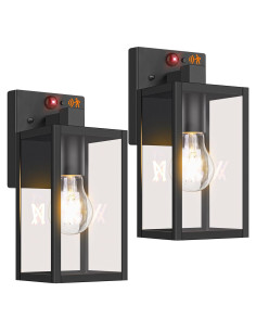 Luces de Pared Exteriores BesLowe con Sensor de Movimiento 2 Pzas