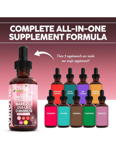 Probiotico Vaginal Clean Nutraceuticals 1300mg Gotas Líquidas