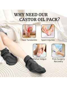 Calcetines de Aceite de Ricino Pedobi para Pies - Negros 2