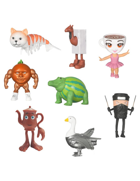 12 Figuras de Acción Coleccionables Brainrot - Juguetes Decorativos