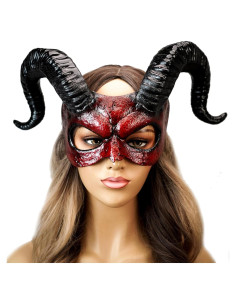 Máscara de Demonio con Cuernos para Hombres y Mujeres - Voodoo