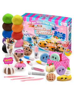 Kit de Arcilla Secada al Aire Original Stationery Mini Postres 30 Piezas