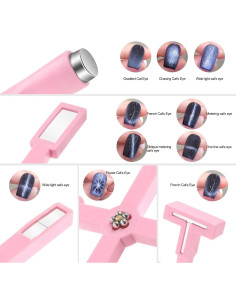 Varilla Magnética Ojo de Gato PLOSRES 5 en 1 Rosa 2