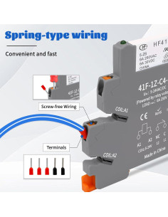 Relé Electromagnético Releywell HF41F 5V 6A 250VAC 2 Piezas 2