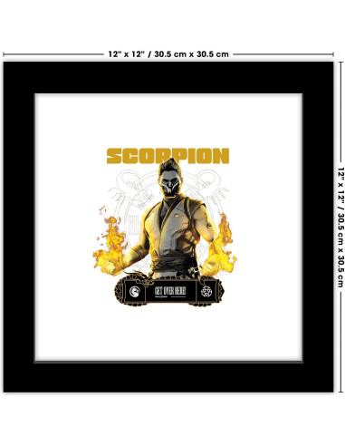 Arte de Pared enmarcado Trends International Mortal Kombat Scorpion 30.48 cm