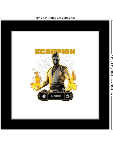 Arte de Pared enmarcado Trends International Mortal Kombat Scorpion 30.48 cm