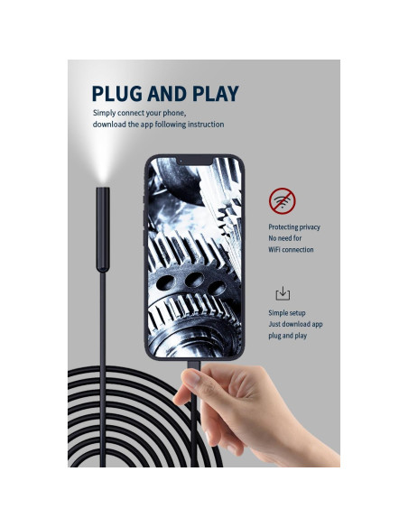 Cámara Endoscópica 5m Matrixcamp HD 1920P IP67 para iPhone/Android