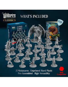 Miniaturas Pintables D&D Wildspire - Banda de Mercenarios I - 25 Figuras 28mm 2