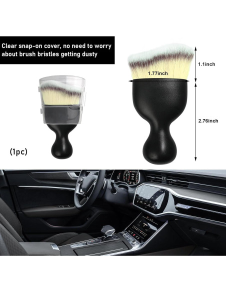 Cepillo de Detalle de Auto Ziciner con Cerdas Suaves Beige