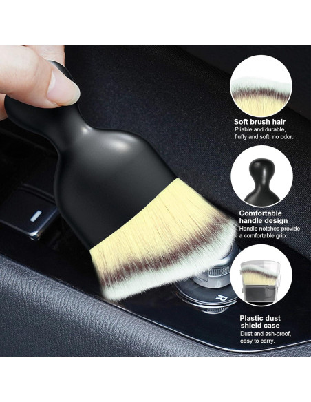 Cepillo de Detalle de Auto Ziciner con Cerdas Suaves Beige