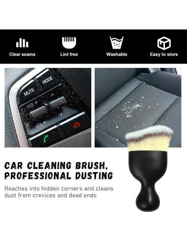 Cepillo de Detalle de Auto Ziciner con Cerdas Suaves Beige