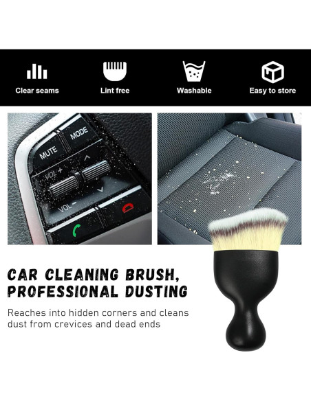 Cepillo de Detalle de Auto Ziciner con Cerdas Suaves Beige