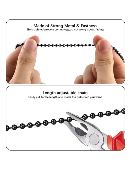 Cadenas de Tirar para Ventilador de Techo Dotlite 30cm Negras