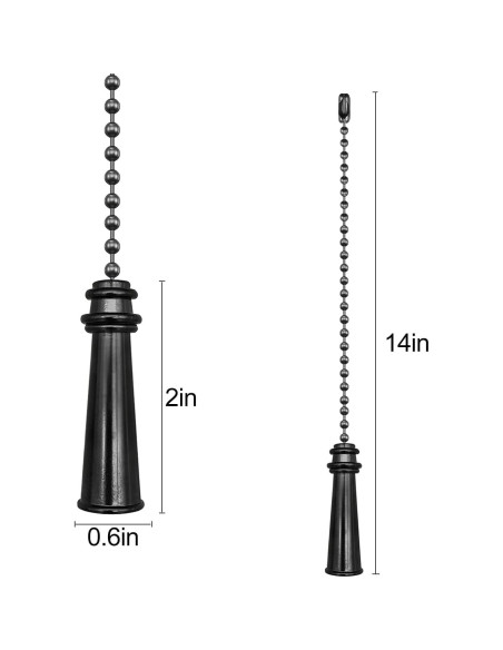 Cadenas de Tirar para Ventilador de Techo Dotlite 30cm Negras